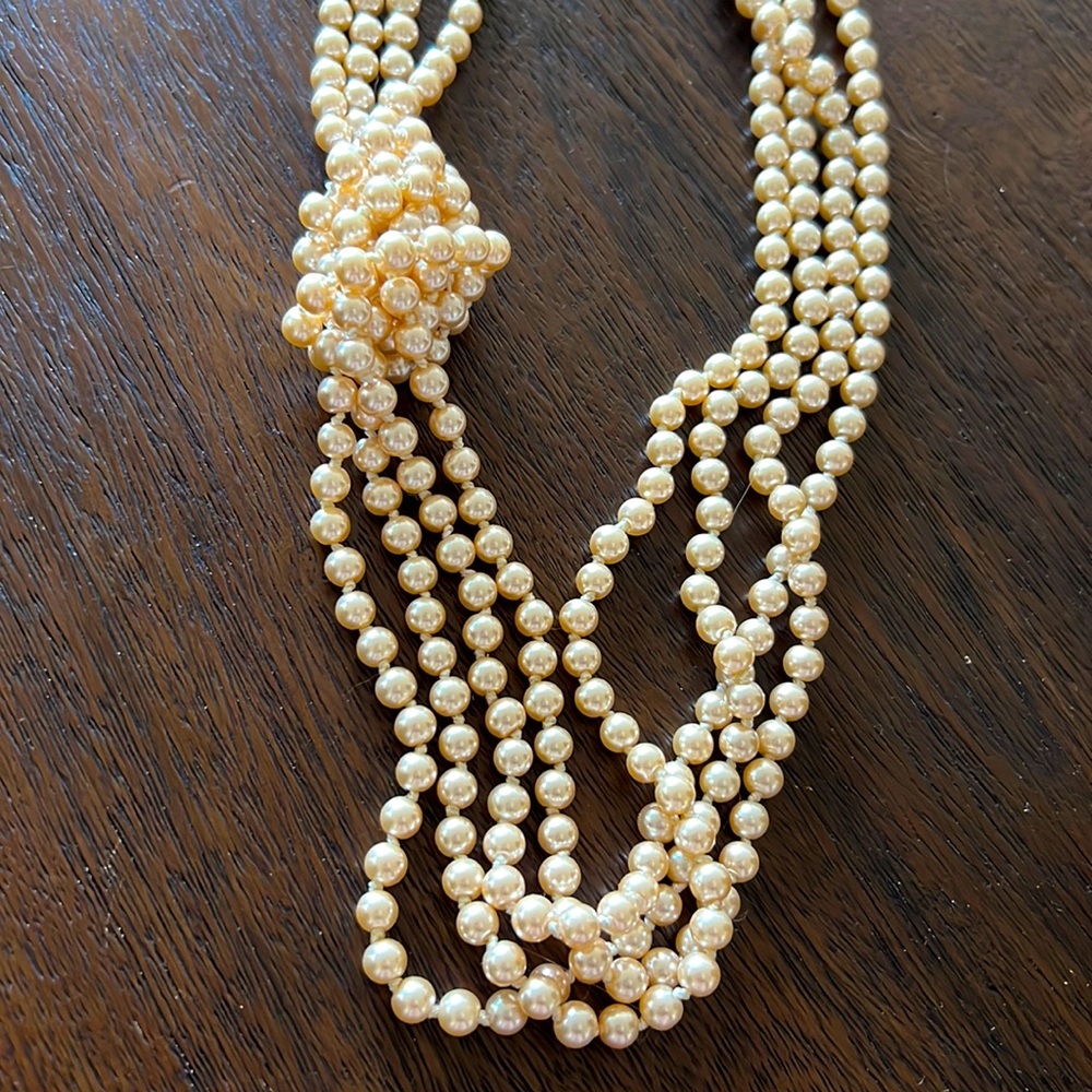 JCrew Multi strand nodded pearl necklace.